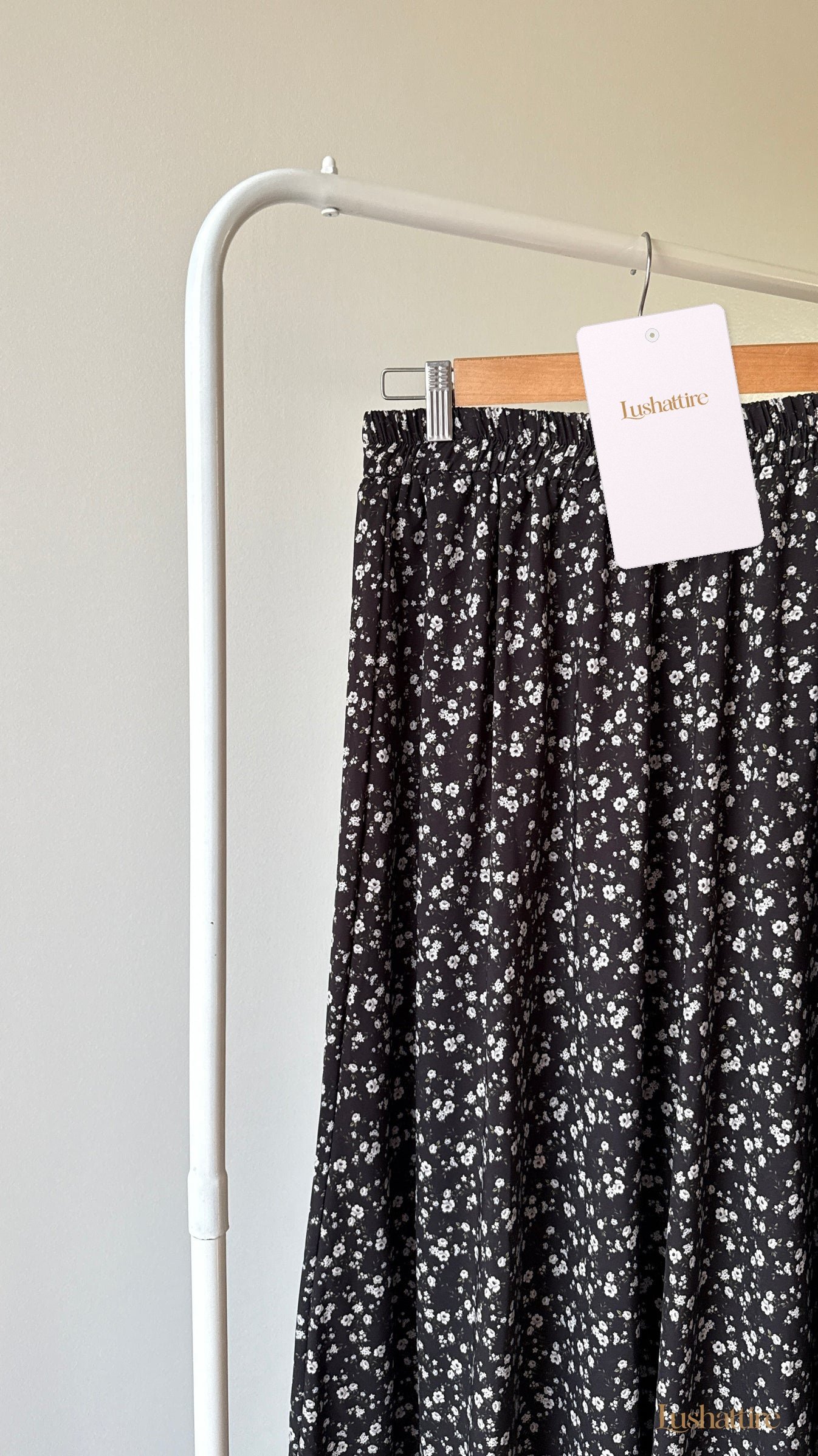 Midnight Ditsy Maxi Skirt view 3