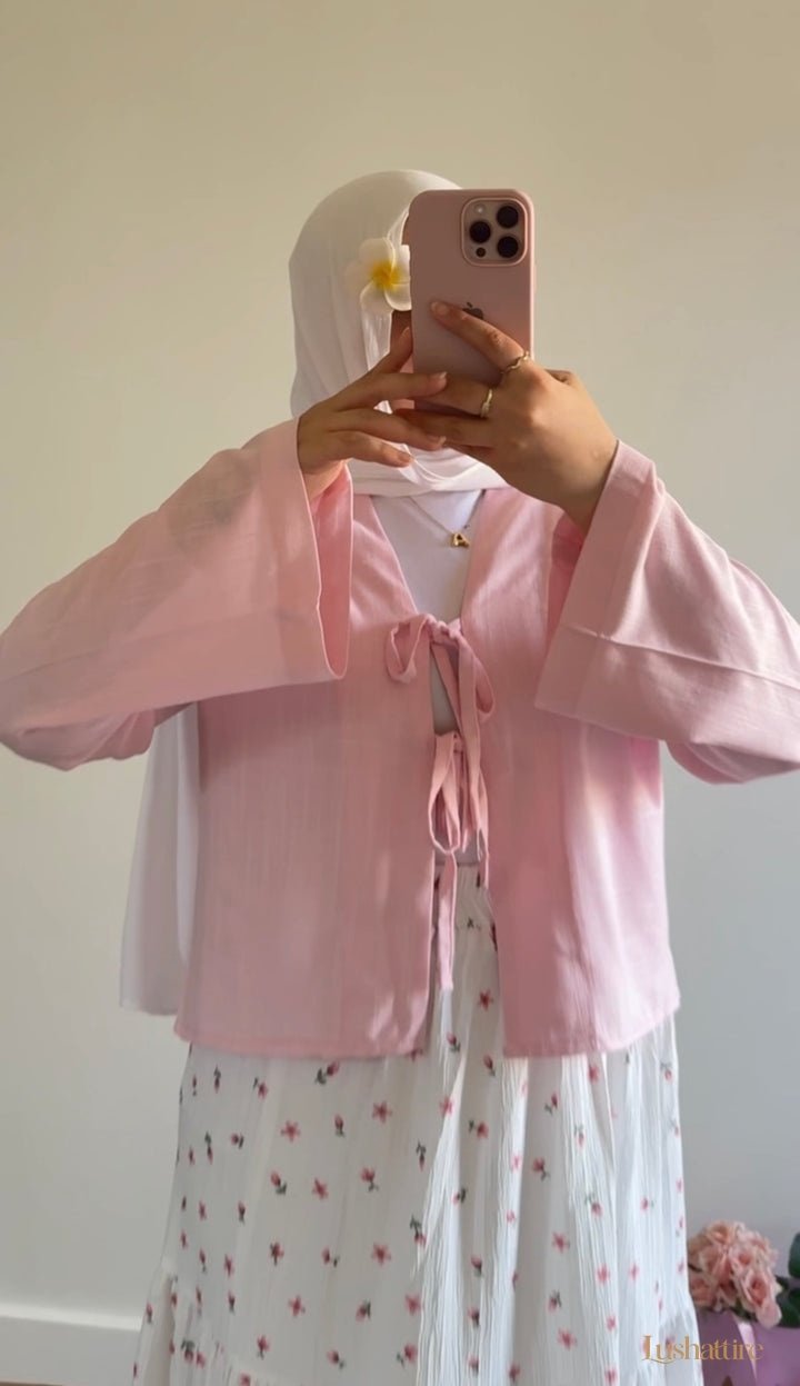 Rose Tie Front Cardigan view 2